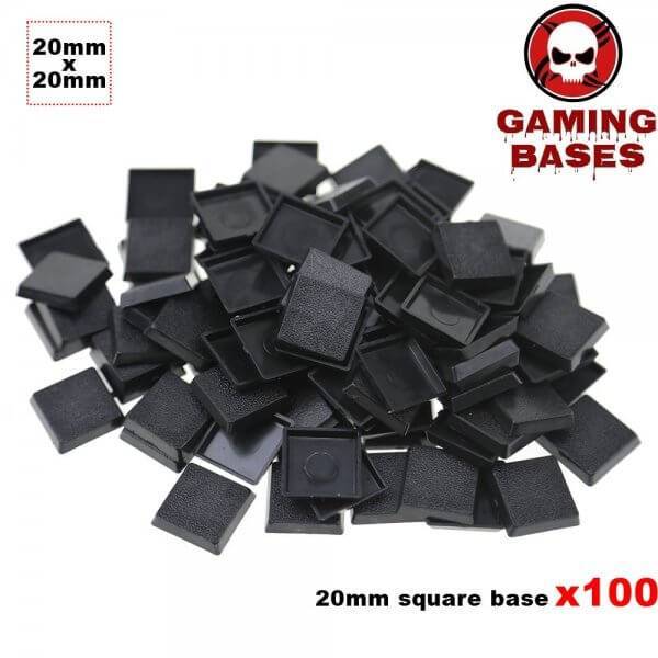 Lot 100 Pcs 20mm miniature square bases wargames 20mm