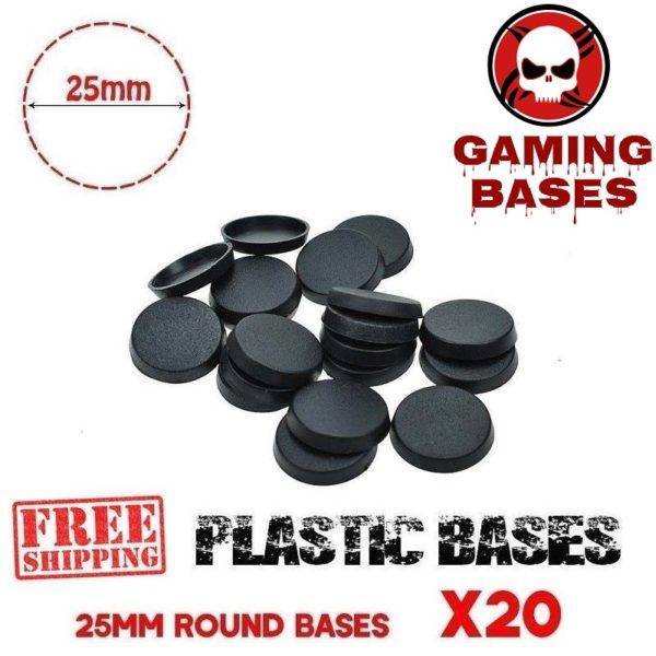 Lot 20Pcs 25mm Round miniature bases wargame warhammer 40000 25 mm