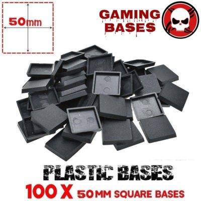 100Pcs 50mm miniature square bases forge world warhammer 40k