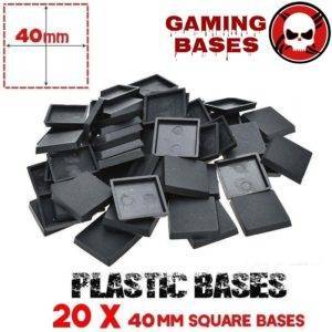60Pcs miniature square bases 40mm warhammer 40000 gamingbases 40mm