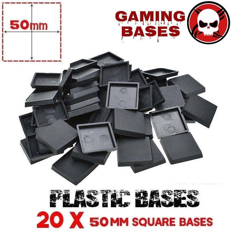 20Pcs 50mm miniature square bases forge world warhammer 40k