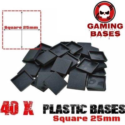 40pcs 25mm WH40K miniature square bases wargaming FW