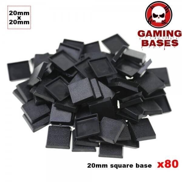 80Pcs miniature square bases 20mm warhammer 40000 gamingbases 20mm