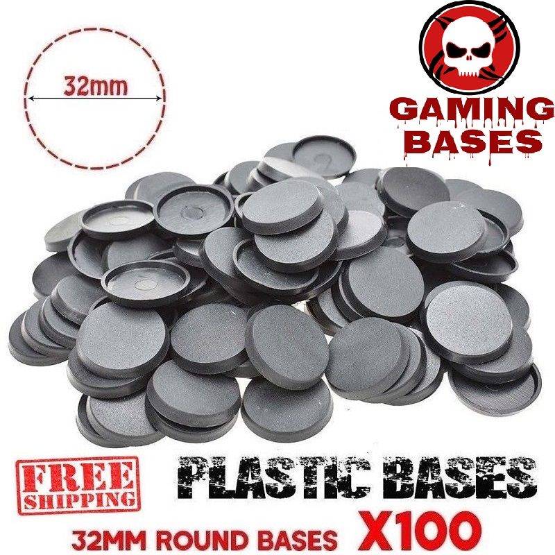 Lot 100Pcs 32mm round bases WH40K gamingbases