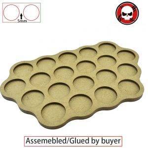 Gaming bases 20 x 25mm round movement Tray Derangements Shape Movement Tray Round 25mm distance: 5mm|2.5mm|0mm 