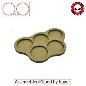Gaming bases 5 x 32mm round movement Tray derangements Shape Movement Tray Round 32mm distance: 2.5mm 