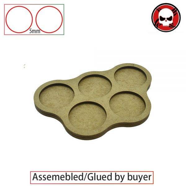 Gaming bases 5 x 32mm round movement Tray derangements Shape Movement Tray Round 32mm distance: 5mm