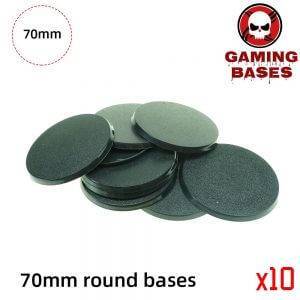 Gaming bases- 70mm round bases 70mm Color: 10