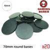 Gaming bases- 70mm round bases 70mm Color: 20