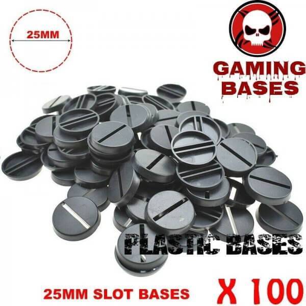 100pcs Round slot bases 25mm for gaming miniatures and table games 25 mm Brand Name: GamingBases