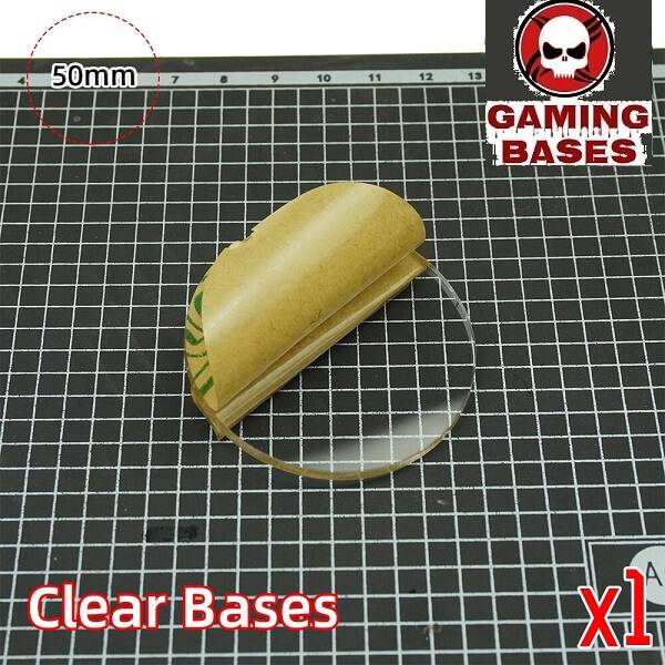 50mm Round clear bases TRANSPARENT / CLEAR BASES for Miniatures 50mm Color: 1 bases