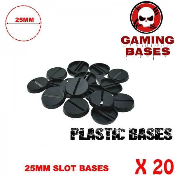 20pcs Round slot bases 25mm for gaming miniatures and table games 25 mm Brand Name: GamingBases