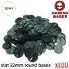 32mm Round Slot bases for gaming miniatures and table games 32mm Color: 100