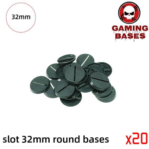 32mm Round Slot bases for gaming miniatures and table games 32mm Color: 20