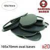 wargame gamingbases -105 x 70mm oval bases for Warhammer 40k 105x70mm Color: 20