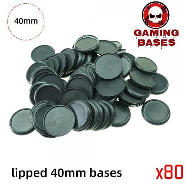 40mm Plastic lipped bases table games model bases 40mm Color: 80