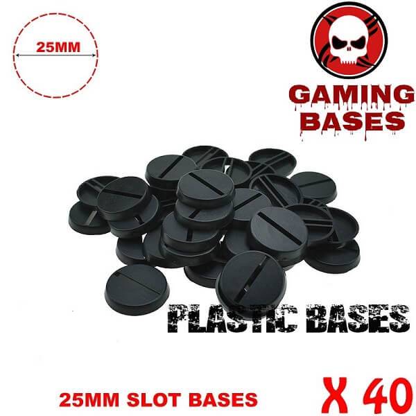 40pcs Round slot bases 25mm for gaming miniatures and table games 25 mm Brand Name: GamingBases