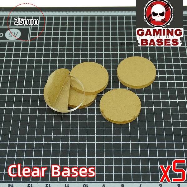 25mm Round clear bases TRANSPARENT-CLEAR BASES for Miniatures 25 mm color: 10 bases|20 bases|30 bases|40 bases|5 bases|50 bases