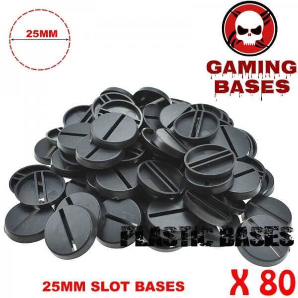 80pcs Round slot bases 25mm for gaming miniatures and table games 25 mm Brand Name: GamingBases