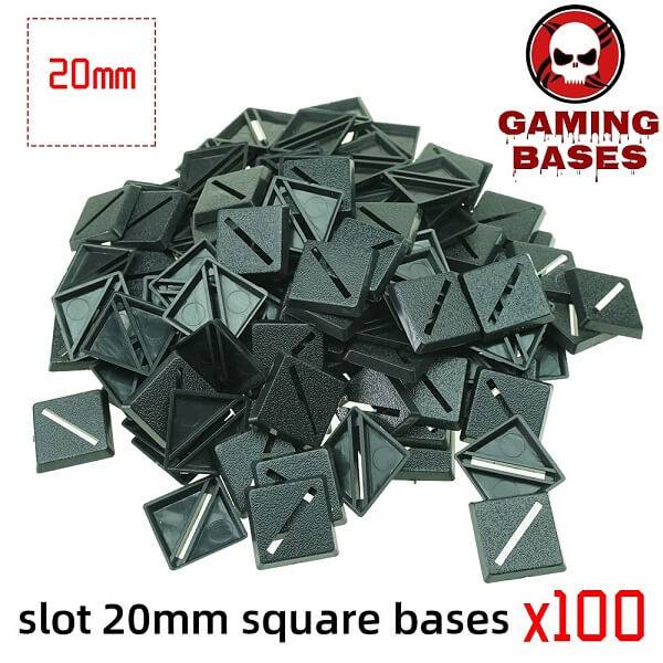 Slot 20mm square plastic bases 20mm Color: 100