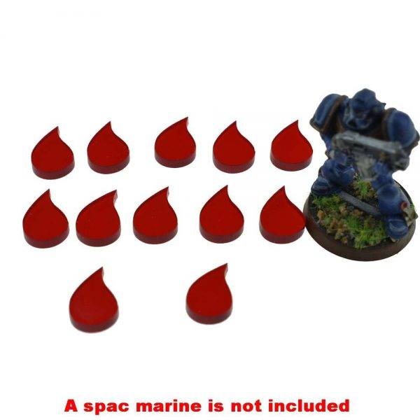 Wargame Base World – Wound Markers – Blood Drops
