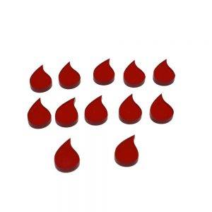 Wargame Base World – Wound Markers – Blood Drops
