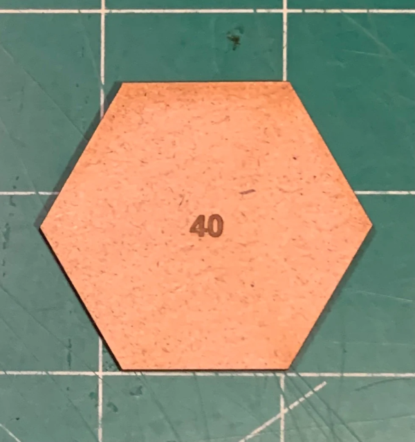 Hexagon 40Mm MDF Bases (Hex)