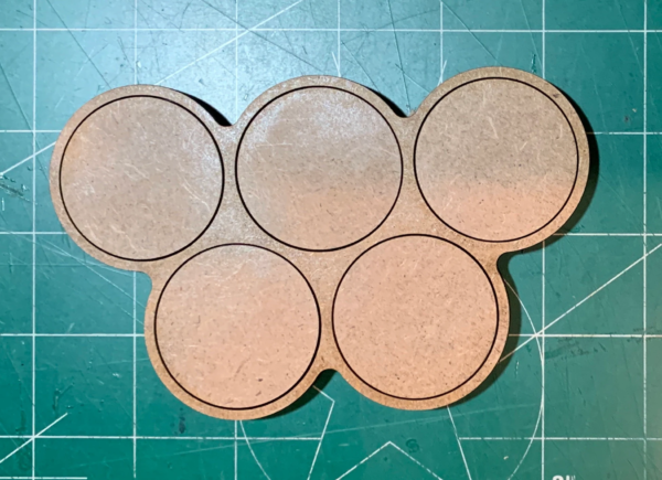 Pair of 40Mm Five (5) Figure MDF Movement Trays 3/2