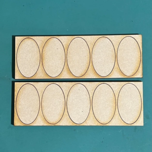 Pair of 60X35 Oval in Line Five (5) Figure MDF Movement Trays