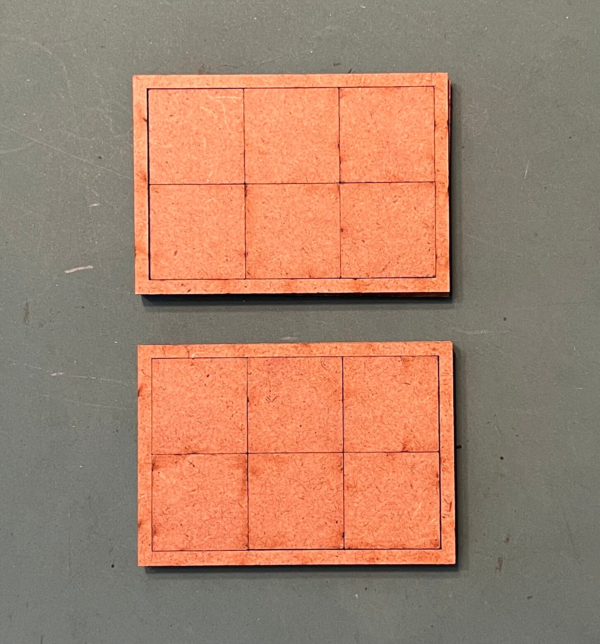 Pair of 20Mm Square Linear Six (6) Figure MDF Movement Trays 4/4