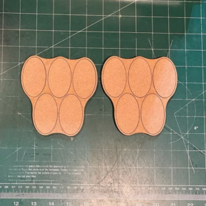 Pair of 60X35 Oval Five (5) Figure MDF Movement Trays 3/2