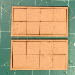Pair of 20Mm Square Linear Eight (8) Figure MDF Movement Trays 4/4