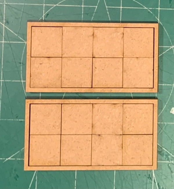 Pair of 20Mm Square Linear Eight (8) Figure MDF Movement Trays 4/4
