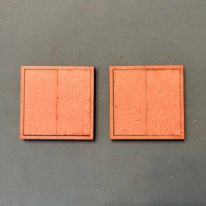 Pair of 25X50Mm Rectangle Mounted Linear Two(2) Figure2 MDF Movement Trays